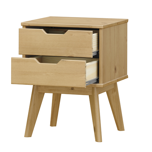Noční stolek 2 zásuvky BONITO vosk