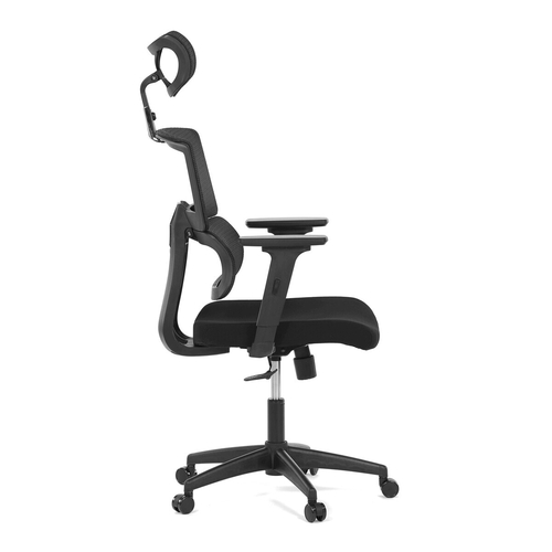 Kancelářská židle, houpací mechanismus, černá síťovina, KA-B1025 BK