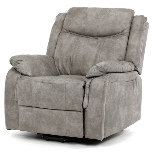 Polohovací křeslo, elektrické zabudované ovládání, šedá, látka vintage, TV-Q8668 GREY3