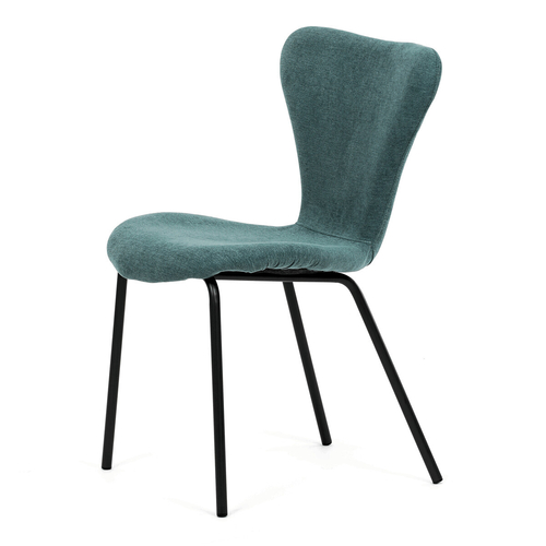 Jídelní židle, modrá, látka, CT-S8010 BLUE2