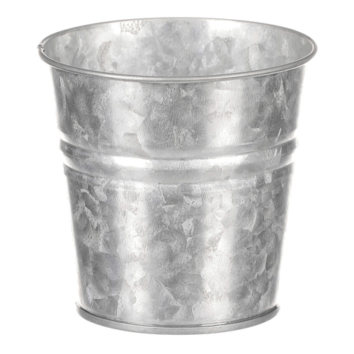 Obal kovový - kulatý, zinkový, barva stříbrná