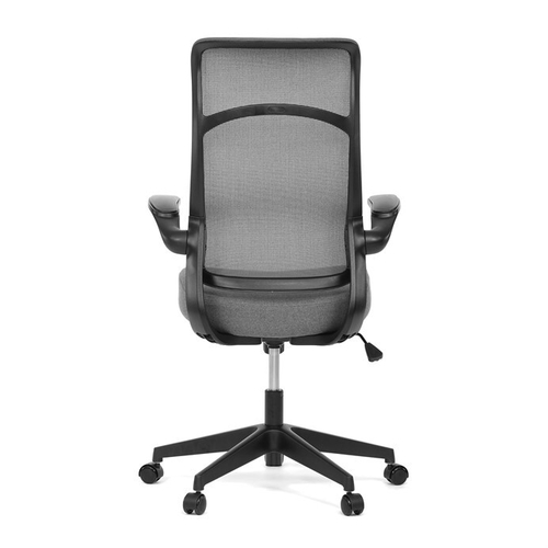 Kancelářská židle, houpací mechanismus, šedá síťovina, KA-A182 BK
