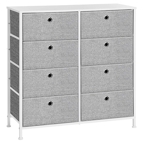 Komoda 80x30x82cm, kov, šedá, AUK-E1024 GREY