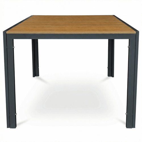 Zahradní stůl 90x90cm, kov, polywood, hnědá, AZT-S1209 OAK