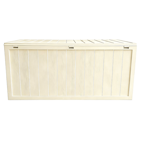 Zahradní úložný box 112x49x54cm, plast, béžová, 280l, AZB-G2075 CRM