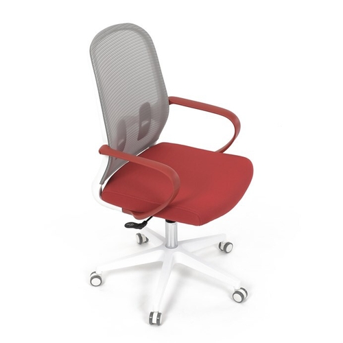 Kancelářská židle, houpací mechanismus, červená látka, KA-S425 RED