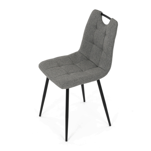 Jídelní židle, šedá, látka, DCL-V2017 GREY2