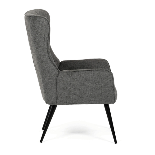Křeslo ušák, šedá, látka, AK-315 GREY2
