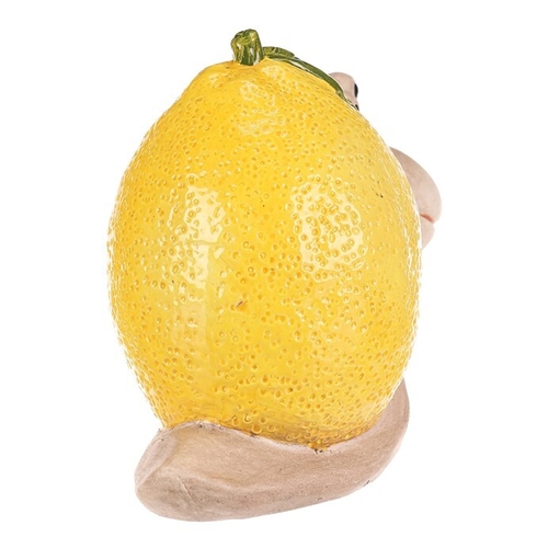 Šnek citrónový - keramická figurka, krémovo-žlutá