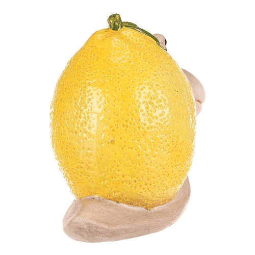 Šnek citrónový - keramická figurka, krémovo-žlutá
