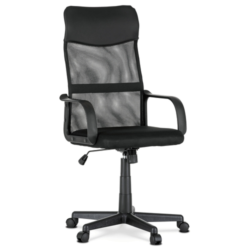 Kancelářská židle, houpací mechanismus, černá síťovina, KA-L601 BK