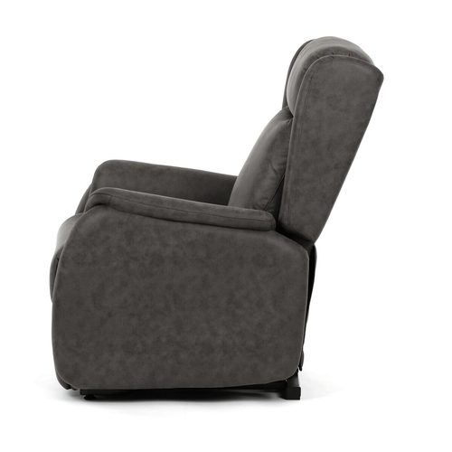 Polohovací křeslo, elektrické kabelové ovládání, černá, látka vintage, TV-L8902 BK3