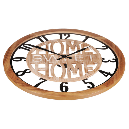 Hodiny nástěnné - pr. 60 cm, kov a MDF, 
