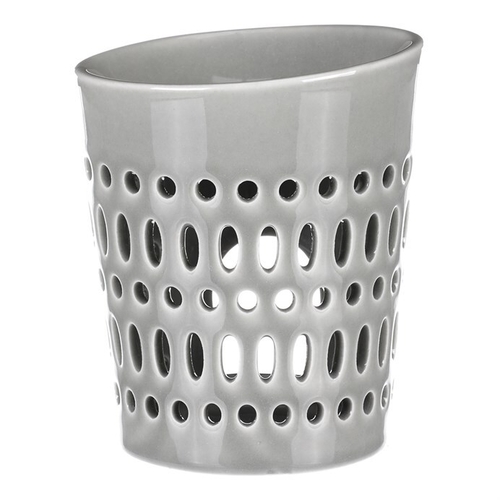 Aromalampa - porcelánová, otvory po obvodu, barva šedá
