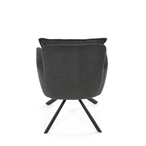 Jídelní židle, šedá, manšestrová látka, HC-X1128 GREY2