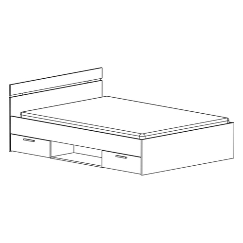 Multifunkční postel 140x200 MICHIGAN perleťově bílá