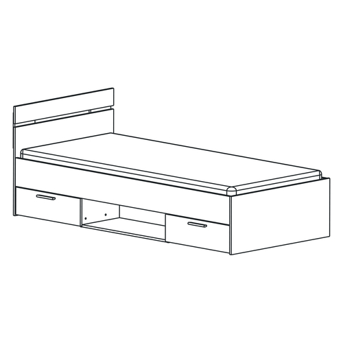 Multifunkční postel 90x200 MICHIGAN perleťově bílá