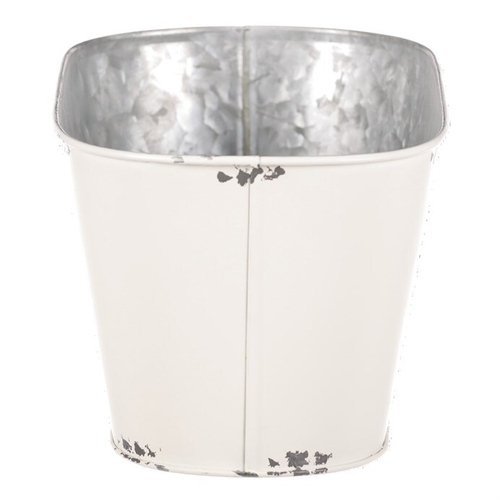 Kovový truhlík, design s růžemi.