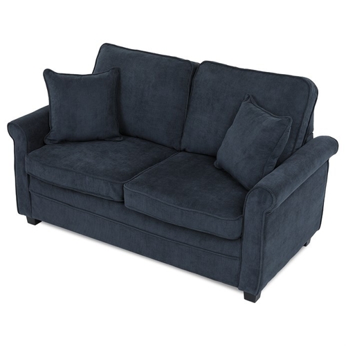 Dvoumístná pohovka, modrá, manšestrová látka, ASB-4170 BLUE2