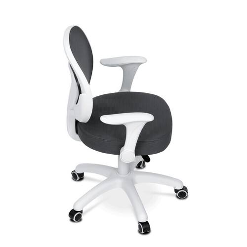 Dětská židle, výškově nastavitelná, šedá síťovina, KA-K1062 GREY