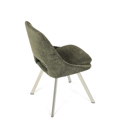 Jídelní židle, zelená, látka bouclé, DCL-W1174 GRN2