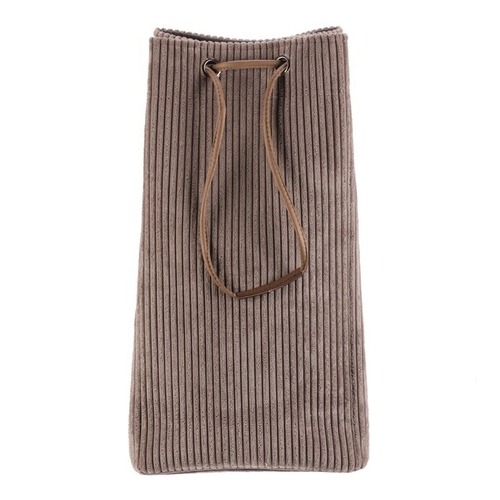 Koš prádelní - manšestr, stahovací, šedá barva