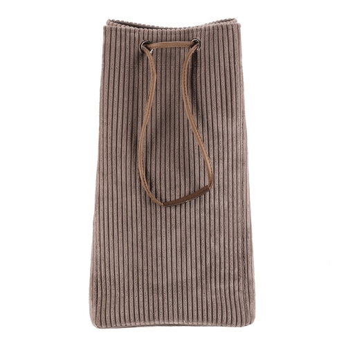 Koš prádelní - manšestr, stahovací, šedá barva