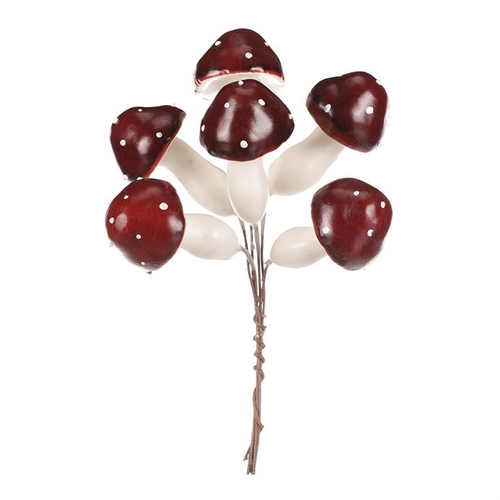 Houby na drátku, barva bordó, cena za balení (36 ks)