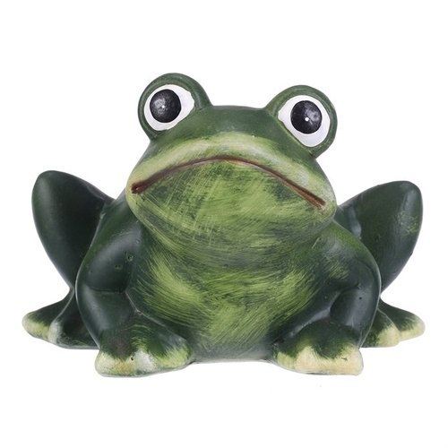 Žába - keramická figurka, vel. L, zelená