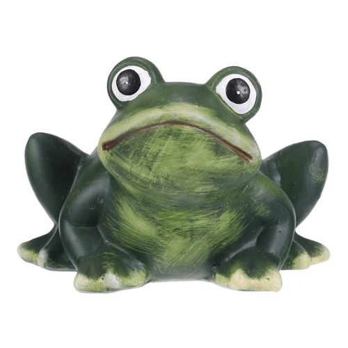 Žába - keramická figurka, vel. L, zelená