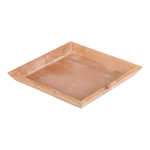 Tác dřevěný - čtvercový, barva přírodní