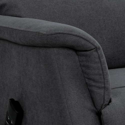 Polohovací křeslo, elektrické kabelové ovládání, šedá, látka, TV-1171 GREY2