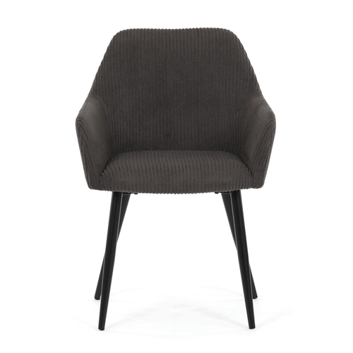 Jídelní židle, šedá, manšestrová látka, DCH-V4009 GREY6