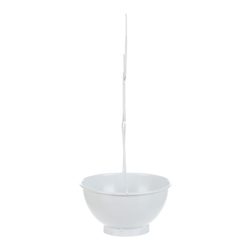 Obal na květiny - kovový, tvar zajíce, bílý, cena za sadu 2 ks