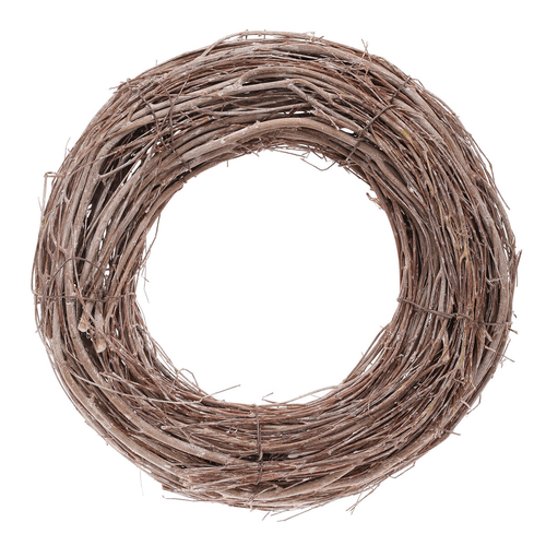 Věnec proutěný - pr. 25 cm, barva šedo-bílá