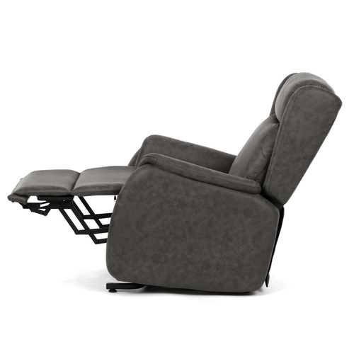 Polohovací křeslo, elektrické kabelové ovládání, černá, látka vintage, TV-L8902 BK3