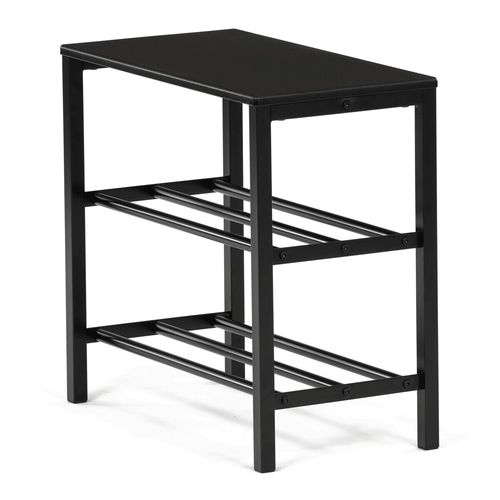 Botník, kov, černá, 83168-42 BK