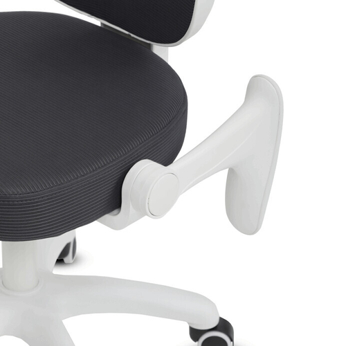Dětská židle, výškově nastavitelná, šedá síťovina, KA-K1062 GREY