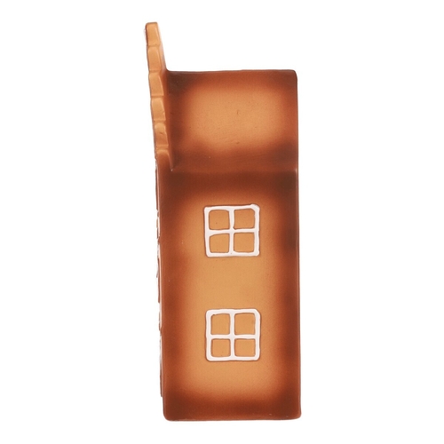 Domeček perníkový - keramika, LED osvětlení, hnědý