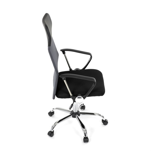 Kancelářská židle, houpací mechanismus, šedá síťovina, KA-E305 GREY