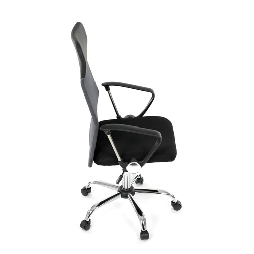 Kancelářská židle, houpací mechanismus, šedá síťovina, KA-E305 GREY