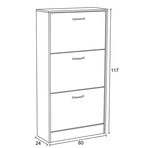 Botník, mdf, hnědá, ABO-G1016 OAK