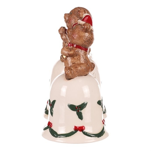 Zvonek s medvídkem - porcelán, mix 2 druhů, cena za 1 ks