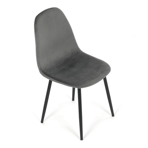 Jídelní židle, šedá, sametová látka, CT-V2971 GREY4