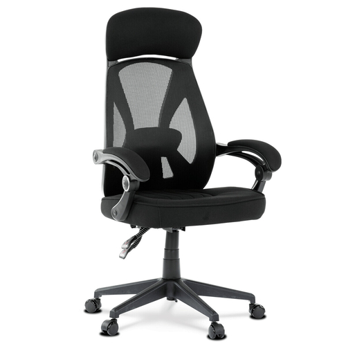 Kancelářská židle, houpací mechanismus, černá síťovina, KA-Y309 BK