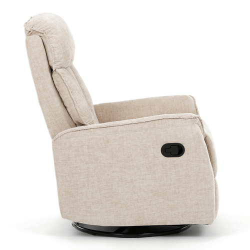 Polohovací křeslo, béžová, látka, TV-H9327 CRM2