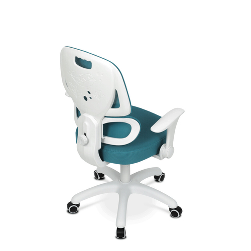 Dětská židle, výškově nastavitelná, modrá síťovina, KA-K1063 BLUE