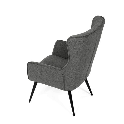 Křeslo ušák, šedá, látka, AK-315 GREY2