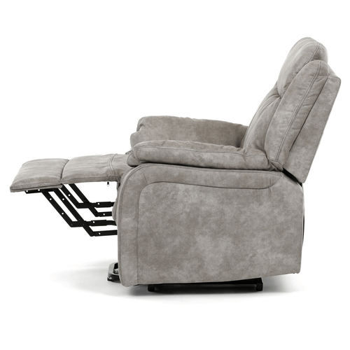 Polohovací křeslo, elektrické zabudované ovládání, šedá, látka vintage, TV-Q8668 GREY3
