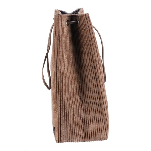 Koš prádelní - manšestr, stahovací, hnědá barva